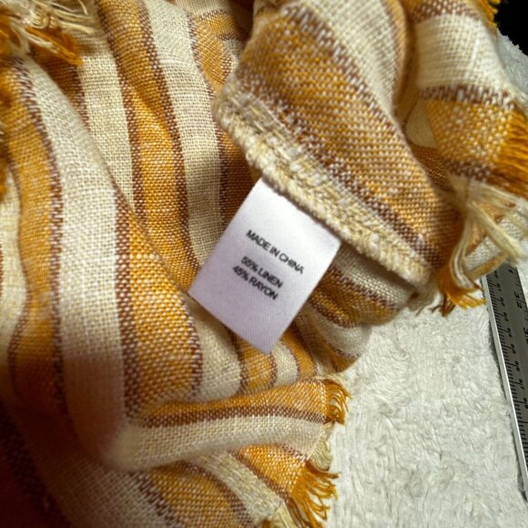 Anthropologie Drew Women's Striped Shift Dress Medium Drawstring Waist Yellow - Picture 4 of 9